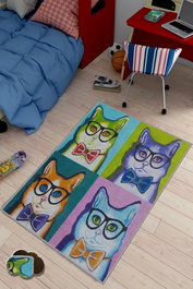 Conceptum Alfombra de Pasillo Multicolor 80 x 200 cm